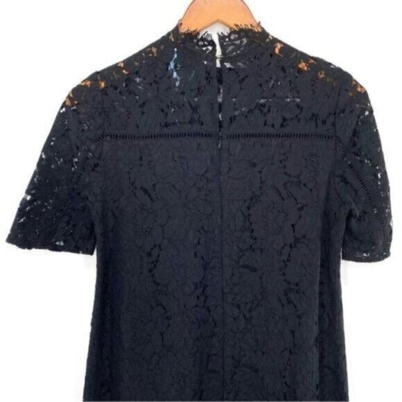 CeCe by Cynthia Steffe Women's Ingrid Black Cutaway Lace Shift Dress - Picture 12 of 14